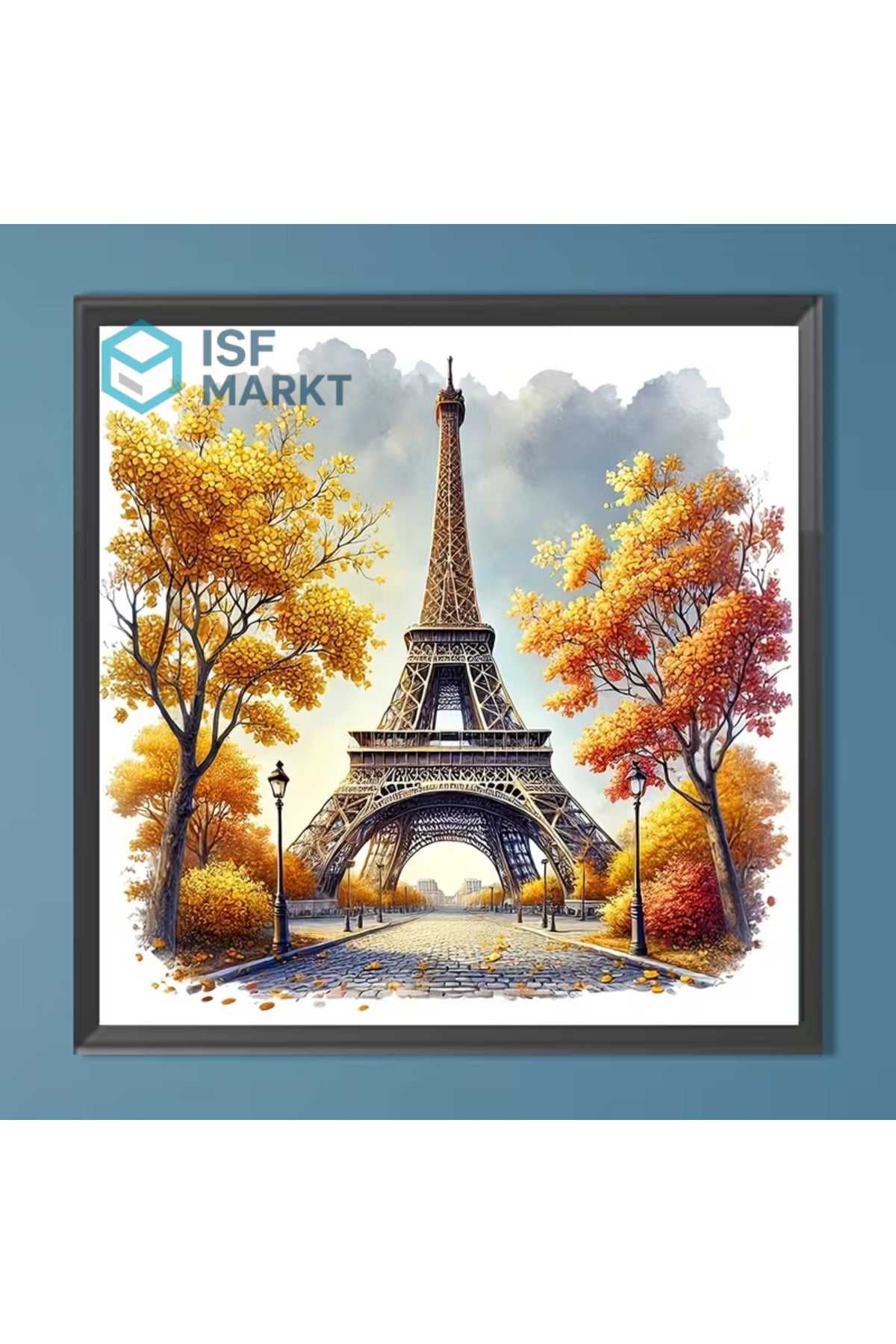Paris'te Sonbahar Elmas Boyama Seti | Ruhunu Dinlendirecek Kendin Yap (DIY) Sanat Terapisi