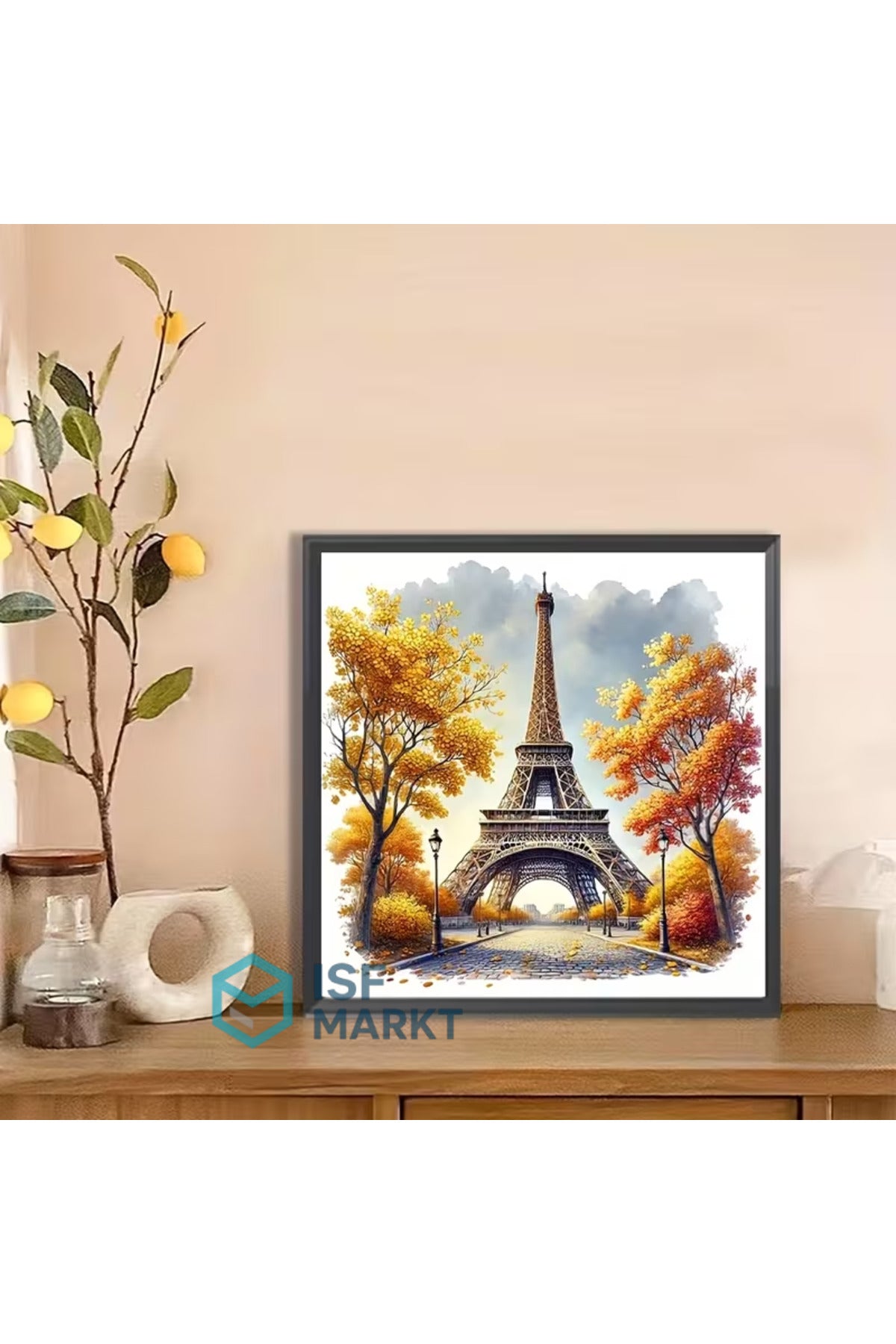 Paris'te Sonbahar Elmas Boyama Seti | Ruhunu Dinlendirecek Kendin Yap (DIY) Sanat Terapisi