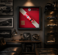 3D Shadow Box Kırmızı Araba Tablosu - Shelby GT500 Tasarım Diecast Duvar Çerçevesi
